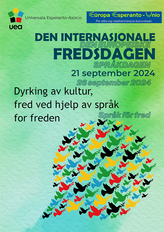 Plakat for den internasjonale fredsdagen/Europeiske språkdagen